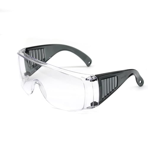 JING LEI Anti Fog Safety Glasses, Safety Goggles Over Eyeglasses, Anti Dust Impact Scratch Resistant Splash Proof Chemical Wrap Around Eye Protection for Lab Nurses Workers Architect Men and Women - color: Gray
