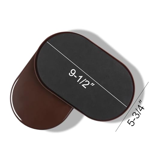 8PCS Furniture Sliders, 9-1/2" X 5-3/4" Large Furniture Movers Sliders, Reusable Sliders for Furniture on Carpet for Heavy Furniture, Furniture Moving Made Simple! - size: 9-1/2" X 5-3/4" (Brown)