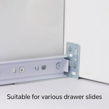 Face Frame Rear Mounting Brackets 5 Pairs for Drawer Slide Cabinet Drawer Guides Slides Rails Bracket for Face Frame Install, with Screws
