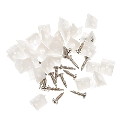 Generic 200pcs Sagging Drawer Wedges with Screws Durable Corner Braces for Furniture Repair Easy to Install Mending Wedges for Drawer Bottom Support and Stabilization