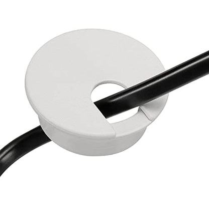 TuTuYa 10PCS Desk Grommet, Desk Grommet 1-3/8 Inch(35mm) Desk Cable Grommet Desk Cable Hole Covers with Hole Saw, Ideal Solution for Office and Home Table Cable (White,1-3/8 Inch) - color: 1-3/8 Inch_35mm White 10PCS