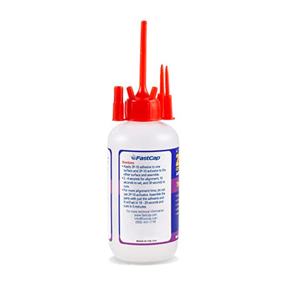 FastCap 2P-10 - Thin – High Performance Super Glue - CA (Cyanoacrylate Adhesive) -10 oz/283g. Perfect for Micro or Hairline Cracks. 2-Part Adhesive. Activator Sold Separately (1-Bottle) - style: Thin