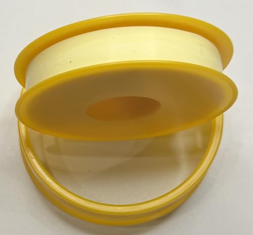 Three Pack - 1/2" Gas Guard PTFE Thread Seal Tape, Yellow, 1/2 Inch x 260 Inch PTFE Gas Line Thread Tape, 70826 Gas, Propane, and Butane Thread sealant Tape Yellow Gas Sealant Tape for Plumbing