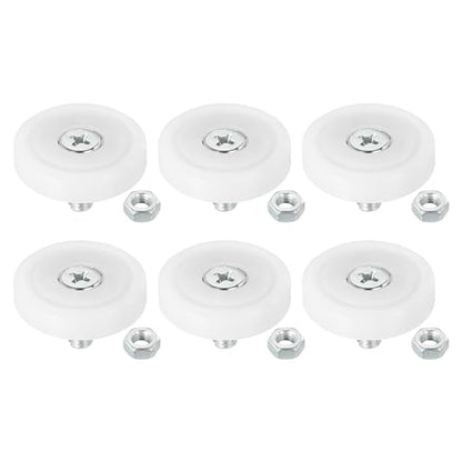 PATIKIL 29mm Drawer Rollers, 6 Pack Plastic Drawer Pulley Replacement Wheels Bearing Small Pulley with Nuts - size: 29mm