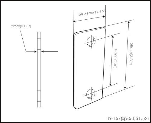QCAA Stainless Steel Door Strike Filler Plate, 2-1/4" x 1-1/8", Matte Black, Made in Taiwan, 2 Pack - color: Matte Black(SS), size: 2 Pack