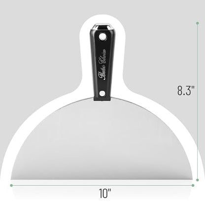 Bates- Putty Knife, 10 Inch, Plastic Handle, Carbon Steel, Flexible, Metal Scraper, Drywall Spackle Knife, Metal Paint Scraper Tool, Putty Knife Scraper, Wall Scraper, Drywall Knife, Spackle Tool - color: Black, size: 10 Inch
