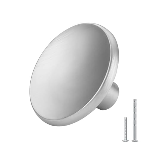Goldenwarm 10 Pack Brushed Nickel Cabinet Knobs Kitchen Hardware Round Drawer Knob for Sliver Cabinets Handles Closet Door Pulls Zinc Alloy - color: Brushed Satin Nickel