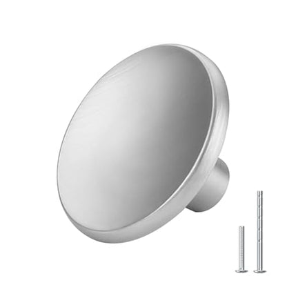 Goldenwarm 10 Pack Brushed Nickel Cabinet Knobs Kitchen Hardware Round Drawer Knob for Sliver Cabinets Handles Closet Door Pulls Zinc Alloy - color: Brushed Satin Nickel