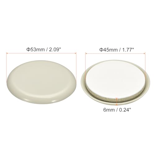uxcell Furniture Sliders, 16Pcs 2 1/9" - Plastic Self-Adhesive Round Sliding Pads, Chair Glides for Carpeted Tile Vinyl Hardwood Floors (Grey) - size: 2 1/9"