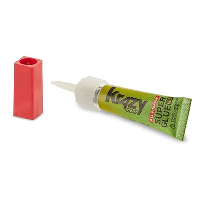 Krazy Glue All Purpose Super Glue Gel with Precision Tip, 2g Tube, Fast Drying No-Run Gel Formula for Household Repairs, School, Office Crafts & DIYs, Bonds Plastic, Wood, Metal, Ceramic & More - size: 1 Count