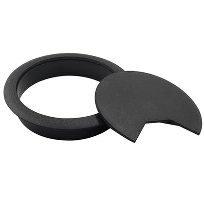 Bivethoi 3pcs 3.15 inch Desk Wire Cord Cable Grommets Hole Cover for Office PC Desk Cable Cord Organizer Plastic Cover Black - size: 3.15 inch