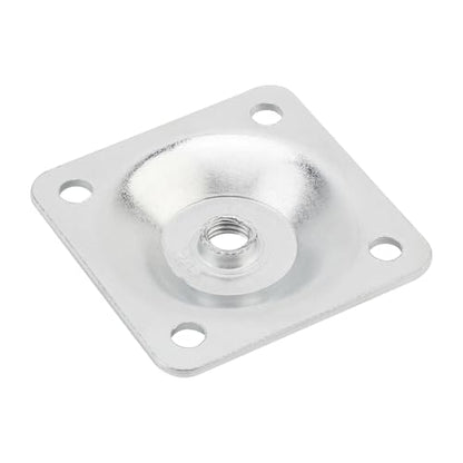 8 Sets Leg Mounting Plates Kit, M8 Thread Furniture Sofa Legs Attachment Plates T-Plate for Repairing Damaged Sofa Couch Seats, with Hanger Bolts, Screws(8, White) - color: Silver
