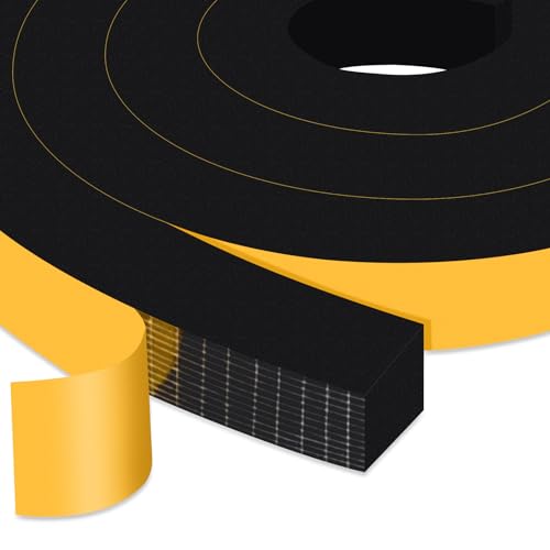 Closed Cell Window Insulation Weather Stripping, Insulation Tape for Door, Soundproof Door Weather Stripping, Adhesive Foam Gasket Tape, Anti-Bug, Weatherproof (1 in x 1 in x 13Ft) - size: 1 In x 1 In x 13Ft