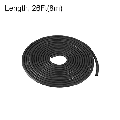 uxcell Foam Rubber Weather Seal Strip, 5mm(13/64") Diameter 8 Meters (26.25Ft) Long Round EPDM Rubber for DIY Gasket, Warehouse, Pads, Foam Tubing, Crafts - size: 5mmx8m