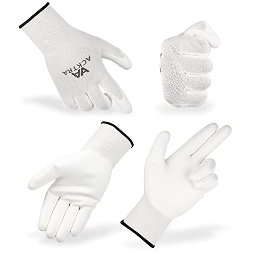 ACKTRA Ultra-Thin PU Safety WORK GLOVES 12 Pairs, WG002 Black/Black, Small - color: Black/Black, size: Small (Pack of 12)