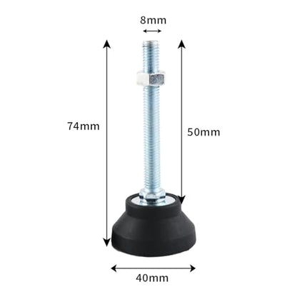 BORDSTRACT Furniture Leveling Feet, 4 pcs M8 Heavy Duty Height Adjuster Foot Feet Leveler Thread Size for Tables, Chair, Sofa, Workbench, Dresser, Bench, Cabinets(D40*M8*L50) - size: D40*M8*L50