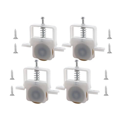 Set of 4 x 1-inch Sliding Screen Door Roller Replacement Kits, B691 and B695 Sliding Screen Door Rollers, Suitable for DIY Screen Door Roller Replacement (Includes 8 Screws) - size: 1-inch Spring-Loaded Screen Door Rollers
