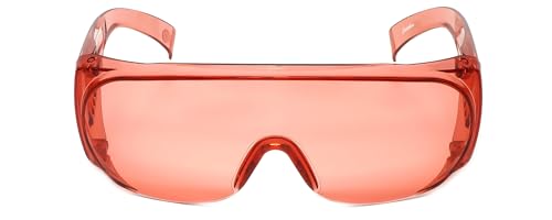 Calabria Fit Over Safety Glasses | Polarized Sunglasses Over Glasses | Wrap Around Anti-Fog | Scratch Resistant | Unisex - color: Fl-41 Pink (3 Pack)