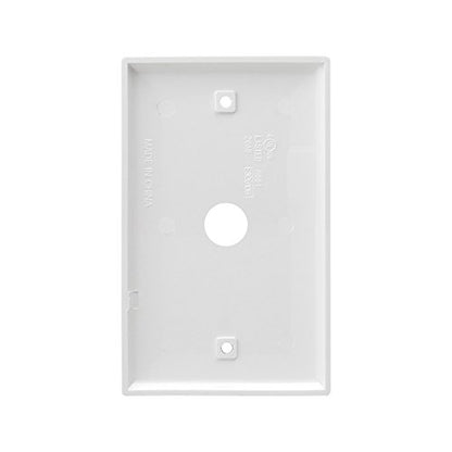 ENERLITES 1 Gang 0.406 Inch Hole Telephone/Cable Wall Cover, Fade Resistant Unbreakable Polycarbonate with Smooth Surface, 8661-W White - size: 1 Pack, style: Wall Plate