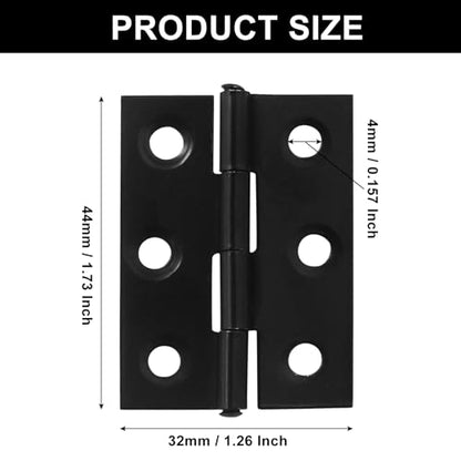 Murtenze 16 Pack 2 Inch Door Hinges, Black Butt Hinges with Mounting Screws - color: Black, size: 2 Inch - 16 PCS