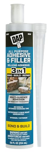 DAP All Purpose Adhesive and Filler, Gray, 8.6 Oz (7079828000)