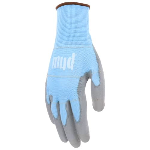 MUD Smart, Polyurethane Coating, Abrasion Resistance, Breathable, Touchscreen Compatible, Bluebery, Large (028B/L)