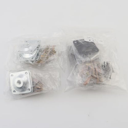 8 Sets Leg Mounting Plates Kit, M8 Thread Furniture Sofa Legs Attachment Plates T-Plate for Repairing Damaged Sofa Couch Seats, with Hanger Bolts, Screws(8, White) - color: Silver