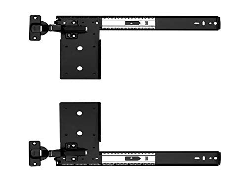 KV Pivot Door Slide Hardware Inset Application Self Closing 16 1/8" Slide (Kit) Black