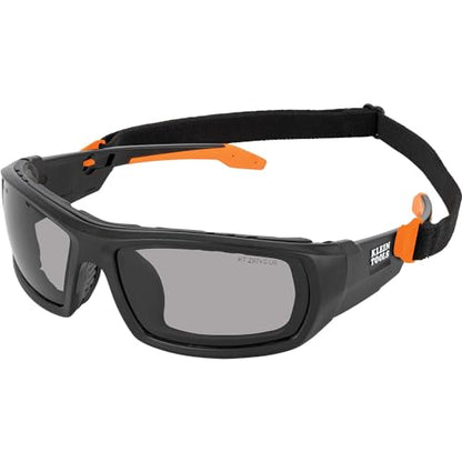 Klein Tools 60471 Safety Glasses, ANSI Z87.1+ Pro Full Frame Gasket Safety Glasses, Gray Lens, UV Protection, Anti-Fog, Scratch Resistant - size: Gasket, Gray