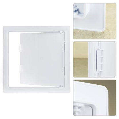 QWORK Access Panel for Drywall, 12 x 12 Inch ABS Plastic Wall Hole Cover Access Doors for Plumbing & Electrical Cables & Wiring