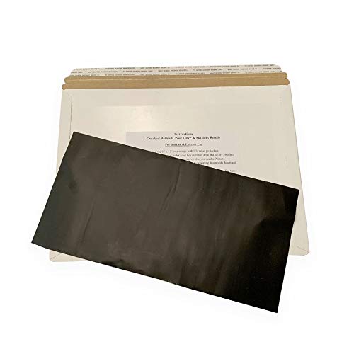 A.A Stick N Repair Cracked Bathtub, Pool Liner, Roof, Skylight, Vinyl Skirting, Siding Repair Kit (Black) - color: Black