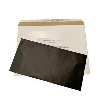 A.A Stick N Repair Cracked Bathtub, Pool Liner, Roof, Skylight, Vinyl Skirting, Siding Repair Kit (Black) - color: Black