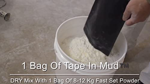 Tape in Mud™ 2025 Version-Fiber Reinforcement additive to Drywall Taping Compound-Finish Drywall Joints Without Tape-Tapeless Drywall Finishing - No More Taping | Save 40% of Labor