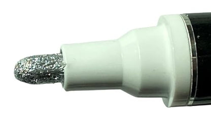 Enamel Paint Markers MPD-15 | SILVER - 1 Pack | Permanent Marks on Metal, Glass, Rubber, Plastic & more, Waterproof UV Resistant - color: Silver