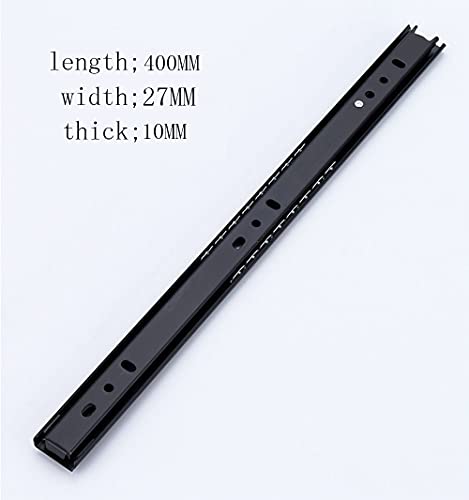 WANLIAN 1 Pair Drawer Slides 16 Inch 2 Fold Heavy Duty Ball Bearing Full Extension Under-Mount Sliding Drawer Slides - size: 2 fold 16 inches