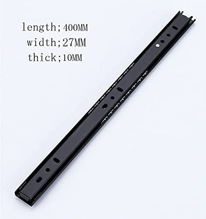 WANLIAN 1 Pair Drawer Slides 16 Inch 2 Fold Heavy Duty Ball Bearing Full Extension Under-Mount Sliding Drawer Slides - size: 2 fold 16 inches