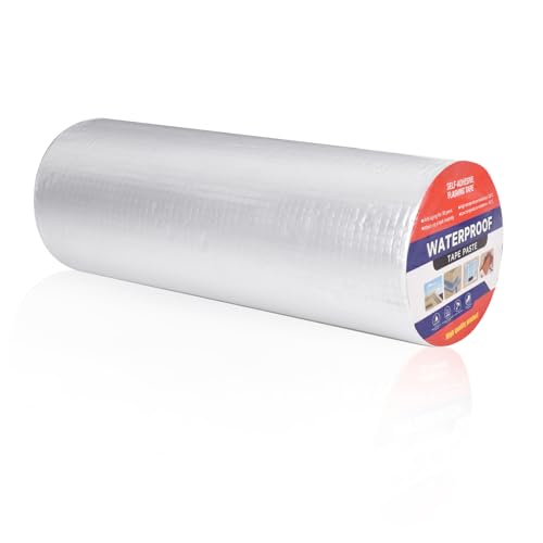 Butyl Tape Waterproof Aluminum Butyl Rubber Tape 12in x 16.4ft, UV-Resistant Leak Proof Seal Strip Patch for RV Patch,Window and Metal Roof Flashing, Patching and Gutter Leak Repair - size: 12"w X 16.4'l