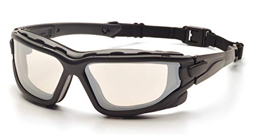 PYRAMEX I-Force Sporty Dual Pane Anti-Fog Goggle, Black Frame/Clear Anti-Fog Lens - color: I/O Mirror Anti-fog Lens / Black Frame/ Slim Style