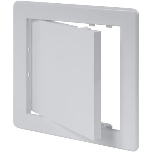 Vent Systems White ABS Plastic Access Panel 6 x 6 Inch (Cut-Out) - Access Door for Drywall, Wall, Ceiling - Electrical, Plumbing Service Wall Hole Cover - Inspection Door - 6.6 x 6.6 Inch (Outer) - size: 6 X 6 Inch / 150 X 150 Mm