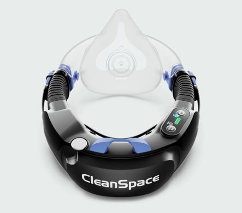 CleanSpace® WORK Kit with NIOSH Approved Half Mask, Lightweight Reusable Powered Respirator System with HEPA filter - size: Medium