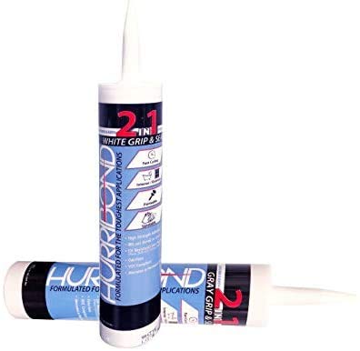 HurriBond 2-in-1 Adhesive and Caulk, Fast-Curing VOC Compliant Formula, 10 oz - Grey
