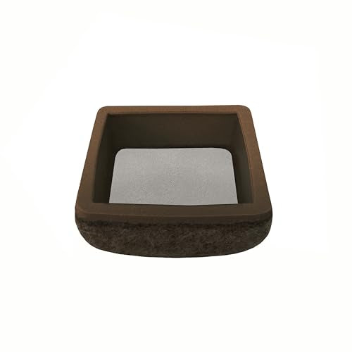 Super Sliders 1 1/4" Square Secure Grip Formed Felt Furniture Movers for Hardwood, Brown (20 Pack)