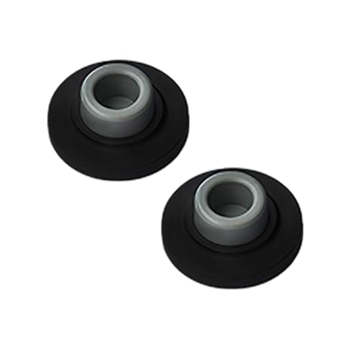 QCAA Heavy Solid Metal Wall Mount Concave Door Stop, Wall Protector, 2-1/2" Diameter, Matte Black, 2 Pack, Made in Taiwan - color: Matte Black, size: 2 Pack