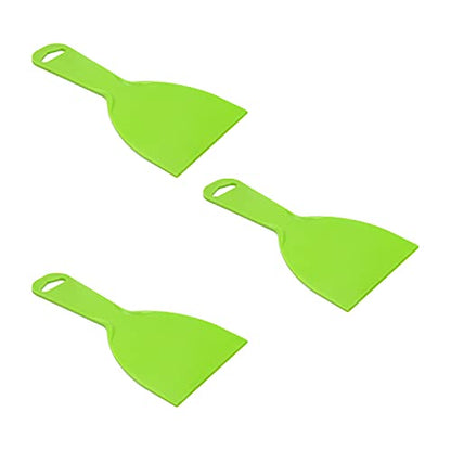 Utoolmart Putty Scraper 4" Plastic Flexible Putty Knives Spreader for Taping Drywall Wall Painting Green 3Pcs - size: 4 inch