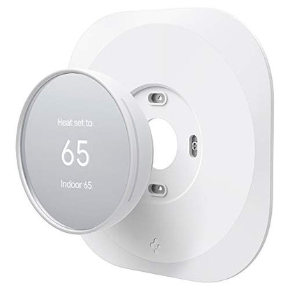 Spigen Wall Plate Designed for Google Nest Thermostat Wall Plate (Included Metal Plate and 4 Screws) - White - color: White