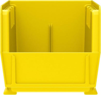 Akro-Mils 30230 AkroBins Plastic Storage Bins, Space-Saving Stackable Bins for Garage, Pantry, Craft Organization, 11" x 5" x 5", Yellow, 12-Pack - color: Yellow
