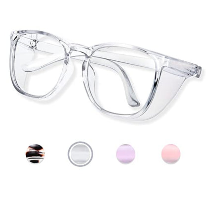 Anti Fog Safety Glasses for Women, Safety Goggles for Nurse, Protective Eyewear, Blue Light Blocking & UV Protection - color: Clear