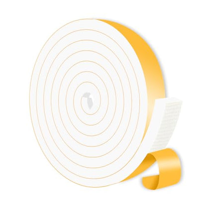 Weather Stripping Door Seal,Weather Stripping,Soundproof,Cold Insulation,High Density CR Foam Insulation Tape for Door, Front Door Frame, Windows(White,1 in x 1/2 in x 13Ft) - size: 1 In x 1/2 In x 13 Ft