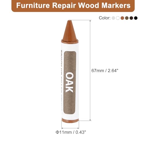 uxcell Wood Repair Markers, 8 Pcs 8 Colors, Touch Up Filler Sticks, Fine Nib, Multi Surface Use, Wood Wax Pen Crayons for Scratches, Furniture, Cabinets, Tables, Carpenters