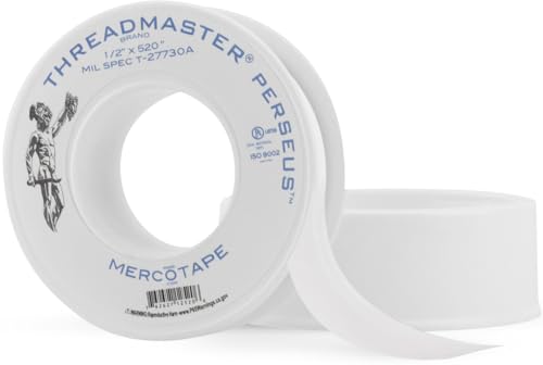 TAPEWELL Professional Grade Plumbers Tape - High Density Thread Sealant Teflon Tape, 1/2 Inch X 520 Inches - size: Pack of 1